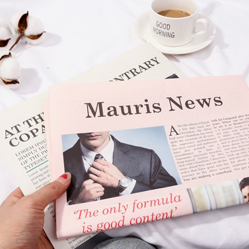 37*52 cm Vintage English Old Newspaper Photography Props Background Paper 2pcs