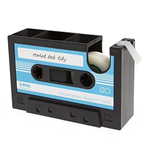 Cassette ruban distributeur porte-stylo Vase Pot à crayons papeterie bureau rangé conteneur bureau papeterie fournisseur (bleu)