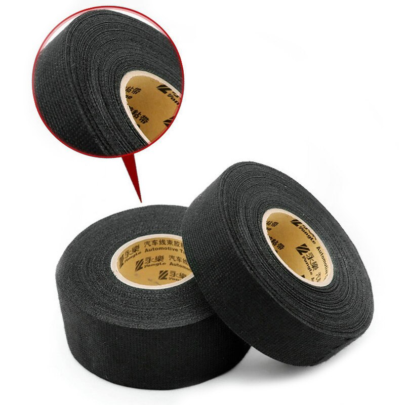 15 Meter Hittebestendig Vlamvertragende Tape Adhesive Doek Tape Voor Auto Kabelboom Kabelboom Bescherming Elektrische Tape