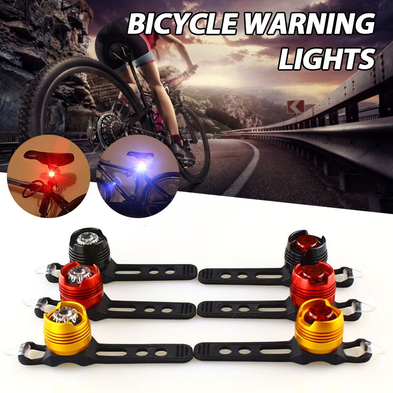 Bicycle Rear Light Aluminium Bicycle Super Bright LED Lights Front Rear Tail Helmet Flashing Lamp Waterproof Safety Warning Lamp