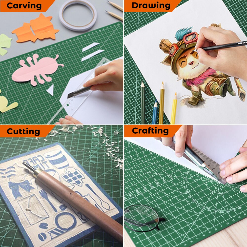 A3 a4 placa da esteira de corte do pvc gravura almofada dura durável caligrafia prancha corte almofada retalhos ferramentas manual diy modelo ferramenta