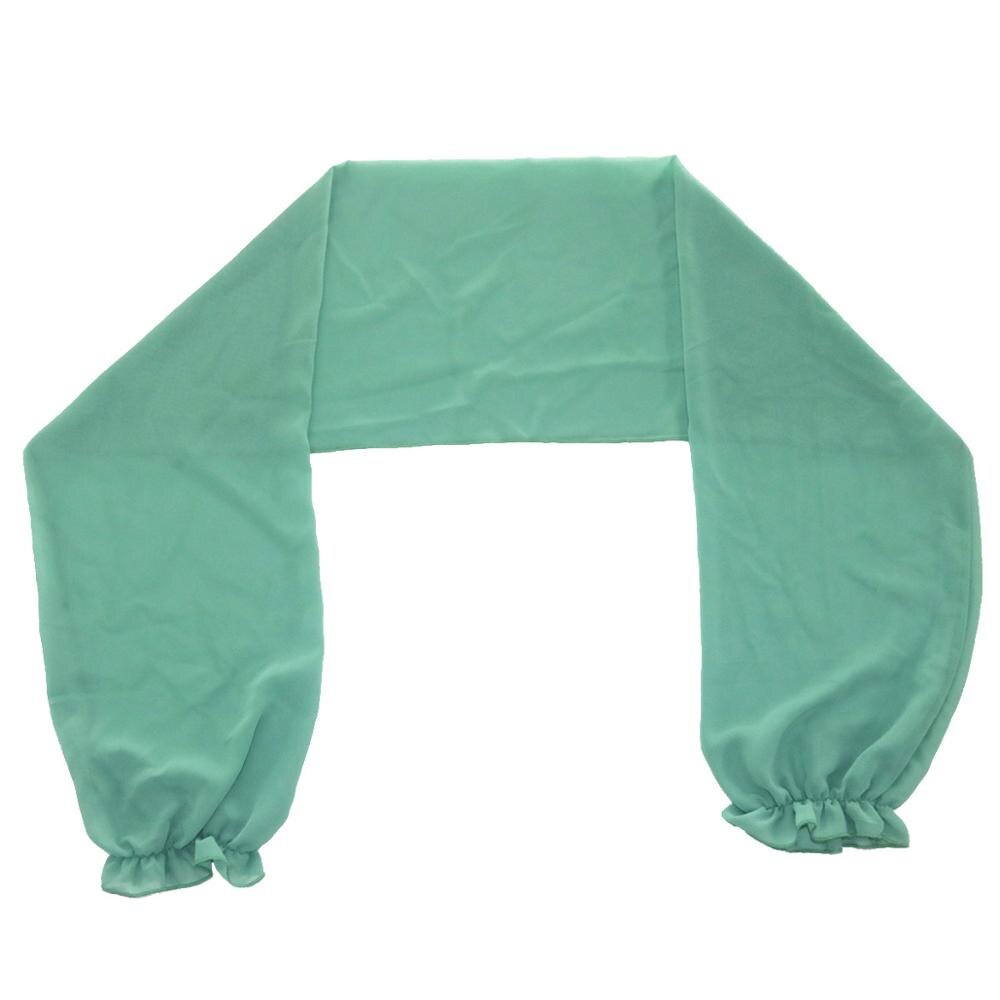 Kvinnor chiffong körning uv skydd arm ärm ryggdrag täcka sjal wrap topp halsduk cape sommar strand sport manschett axel: Grön