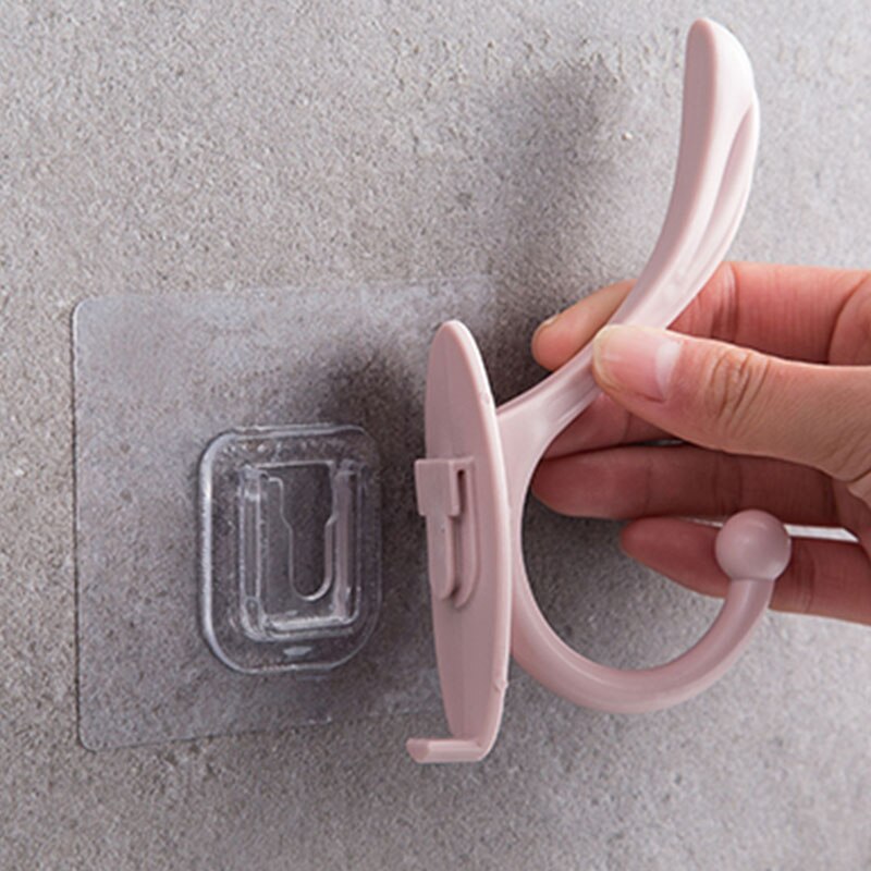 PVC Door Hanger Strong Adhesive Glue Door Hook Bathroom Wall Load-bearing Coat Towel Hanger Household Products