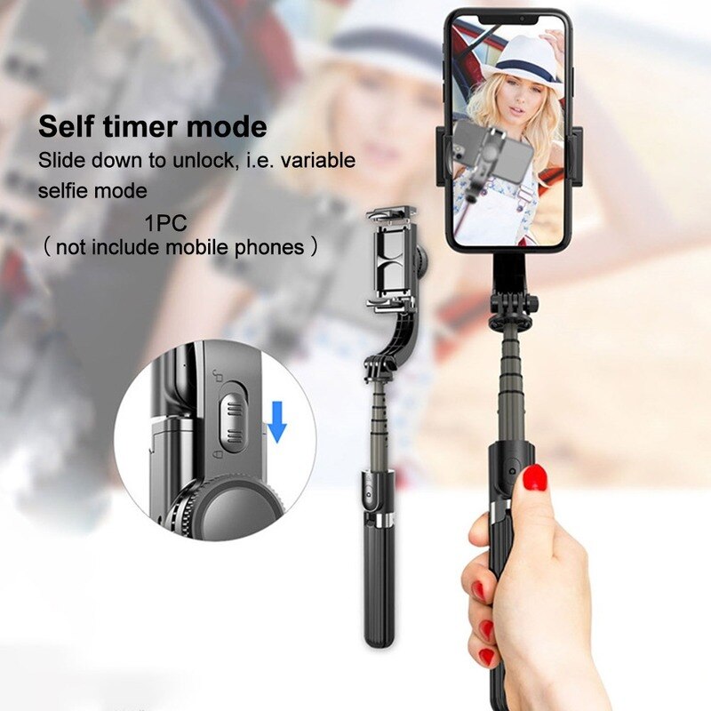 Téléphone portable rotatif à distance Bluetooth, sans fil, pliable, universel, perche à Selfie Anti-secousse, axe unique avec trépied