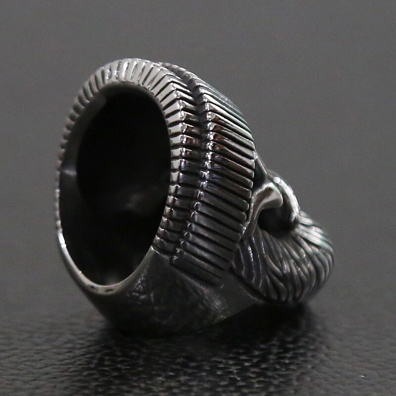 Punk Grote Baard Dragen Hoed Schedel Ring Mannen Jongens Roestvrij Staal Oude Man Skull Biker Ringen Cool Hip Hop Sieraden creativiteit