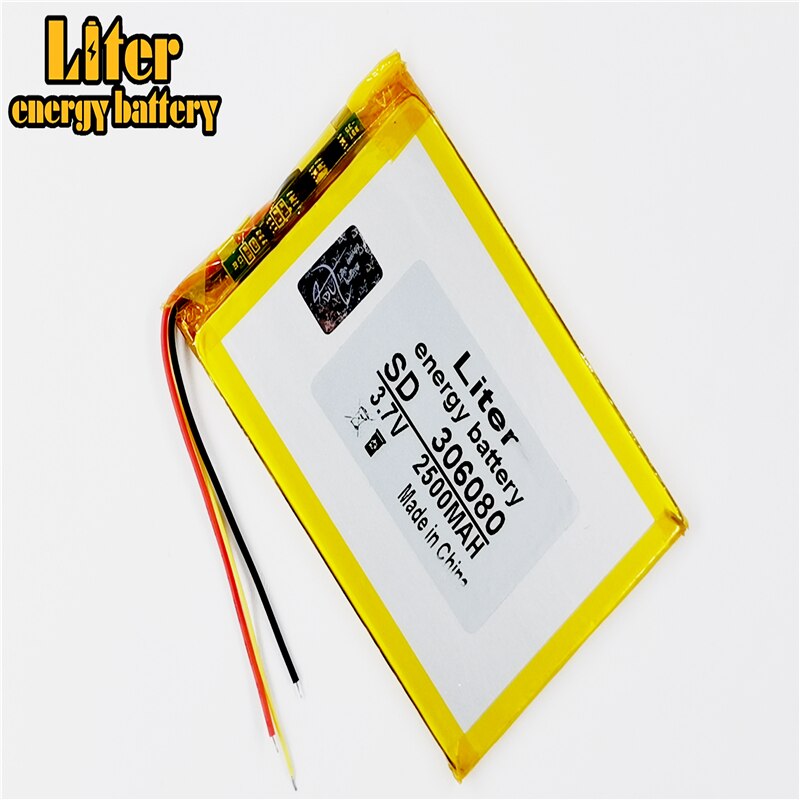 306080 2500 mah love landing PDA smart tablet computer 3.7 v polymer 3 line