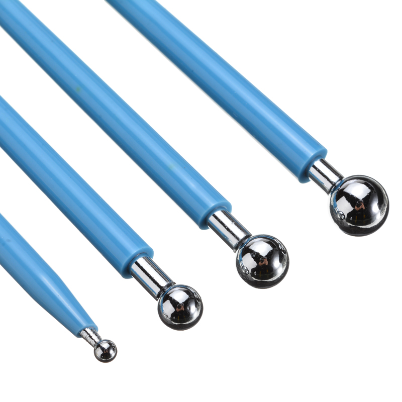 Shellhard 4x Modelling Ball Tool Set Polymer Clay Fondant Cake Decorating Nail Dotting For Nail Tools