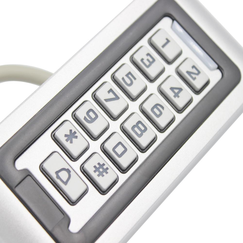 RFID 125Khz EM Keypad Door Access Control system IP68 Waterproof Metal case Silicon Key Security Entry Door Reader