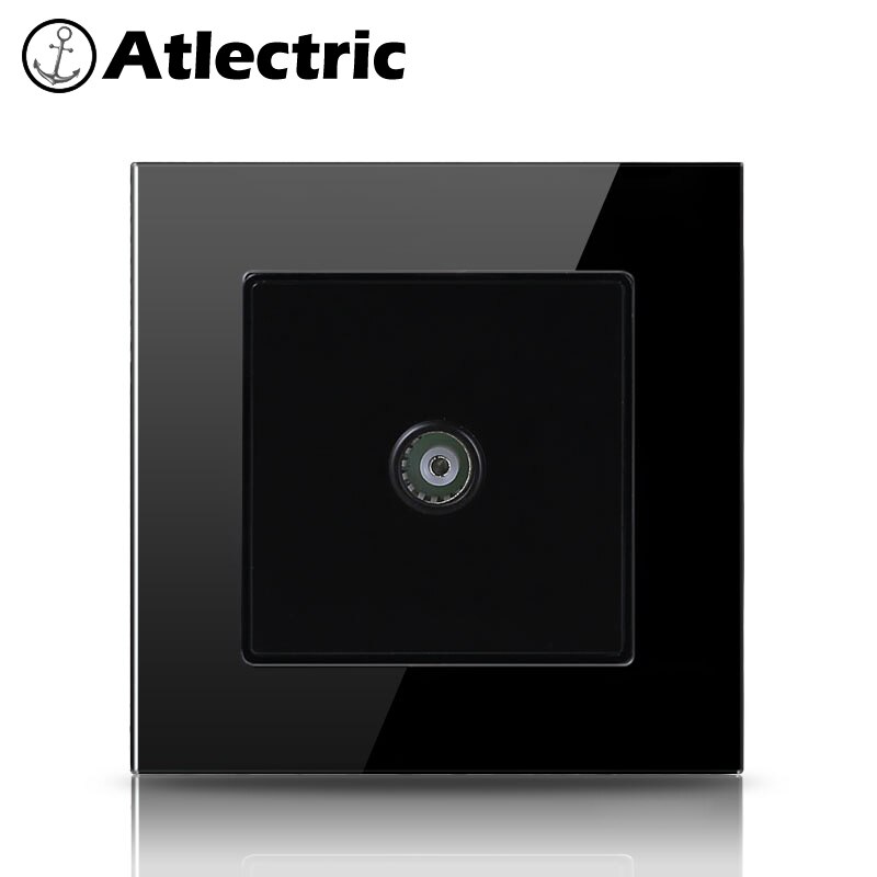 Elektrische  rj45 en tv-aansluiting, televisie- en computeraansluiting, dubbele internetaansluiting, luxe glazen paneelaansluiting