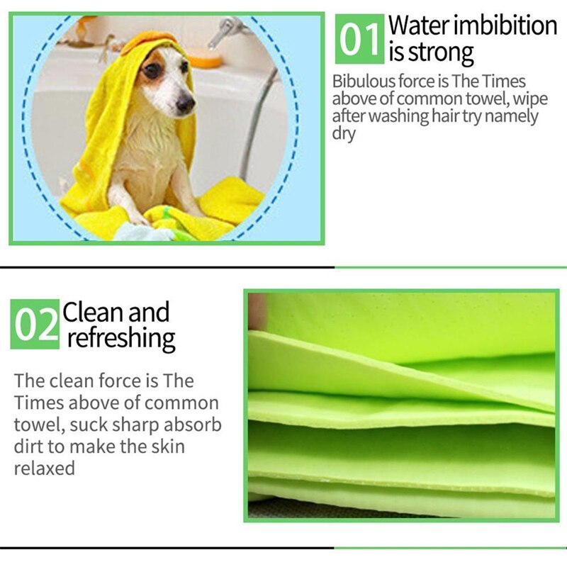 Multipurpose Bottled Dog Towel Ultra-absorbent Water Made By PVA Buckskin Bath Dog Towel Cleaning Necessary Cat Pets Accessories