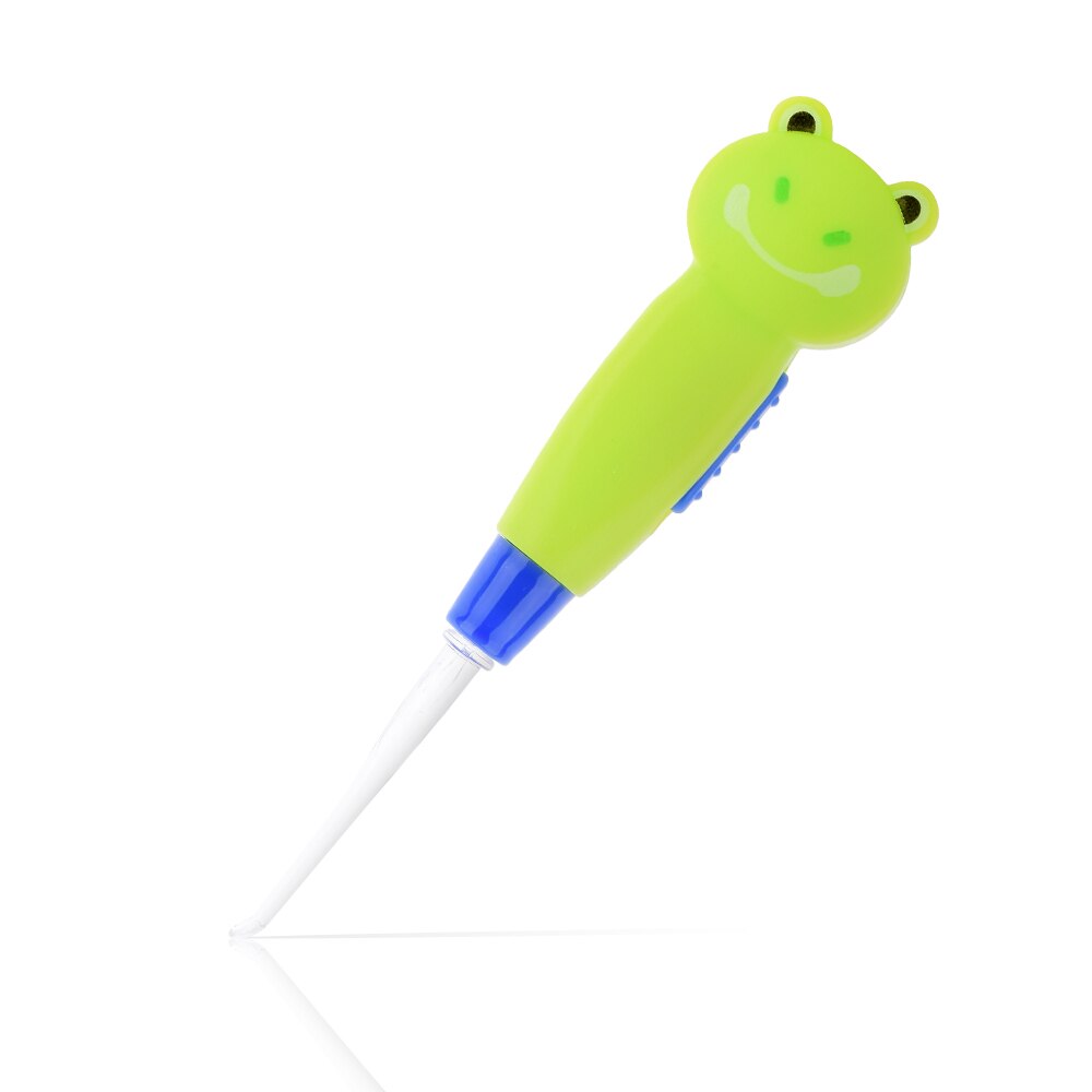 Accesorios lindos de la cuchara de la oreja herramienta de limpieza del oído segura de la cera de la oreja: green frog