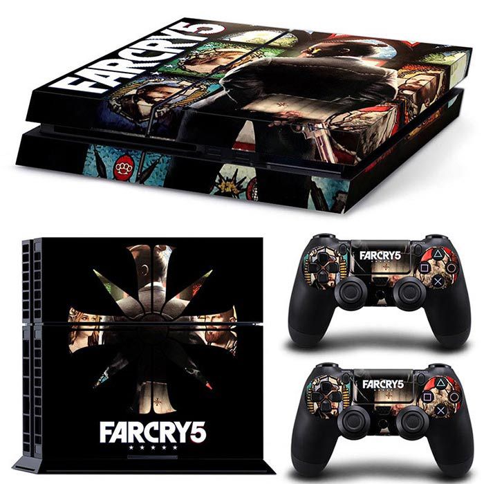 Paladin PS4 máquina de juego pegatina Far Cry 5-estilo de dibujos animados película genial pegatina de la piel: Tn ps4 6979