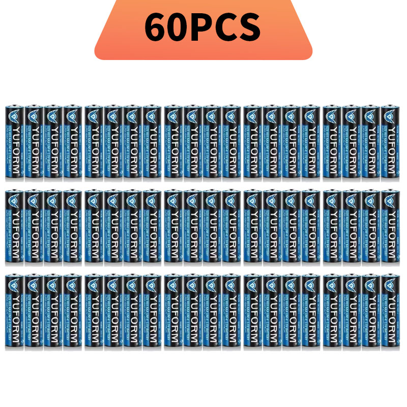 AAA Kul-Zink Batterier 1.5V - 4-100 stk Pakker - Økonomisk Strøm til Fjernbetjening, Ur, Legetøj: Orange