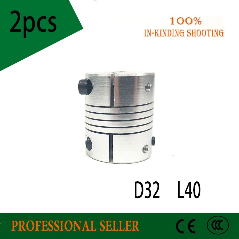 Shafts D32 L40 6*8mm Clamp Type elastic coupling Z Axis Connector Two Size Shafts Together 3D Printer accessories