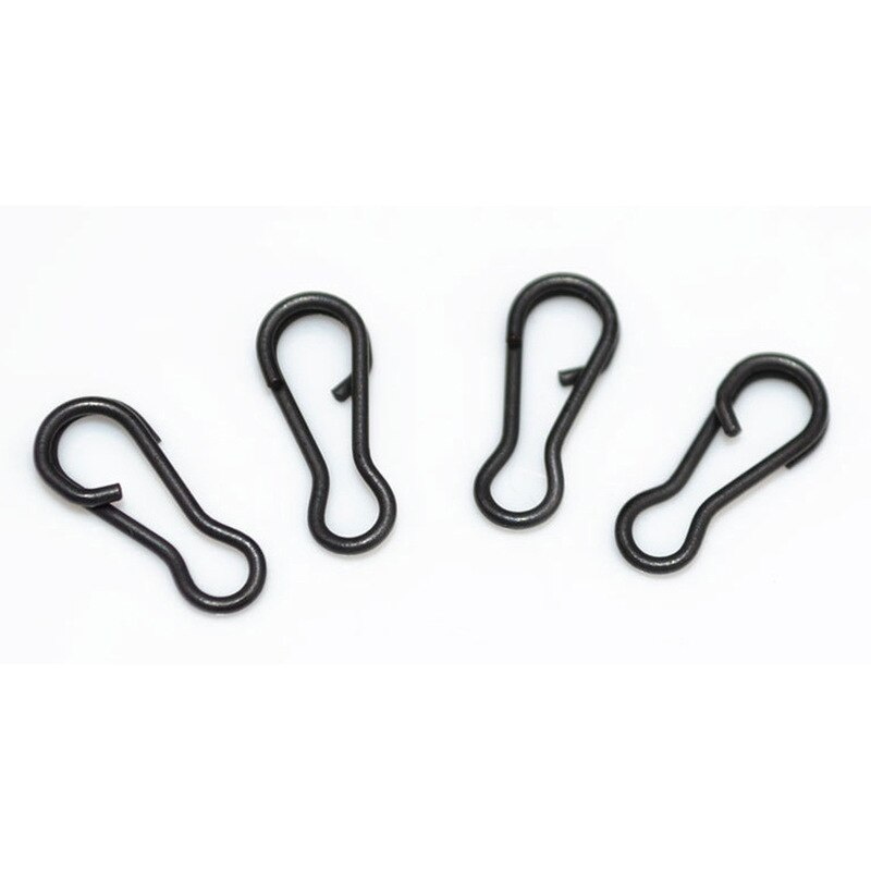 10 unids/lote de aparejos de pesca de carpa de acero inoxidable, Conector de señuelo de presión, Conector de emerillones de pesca, accesorios de aparejos nuevos
