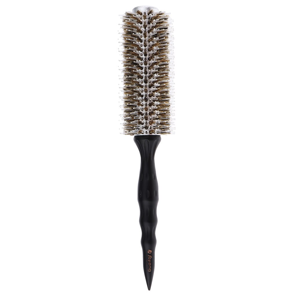 Wood Bristle Round Hair Brush for Blow Drying, Wet, Thick And Curly Hair
