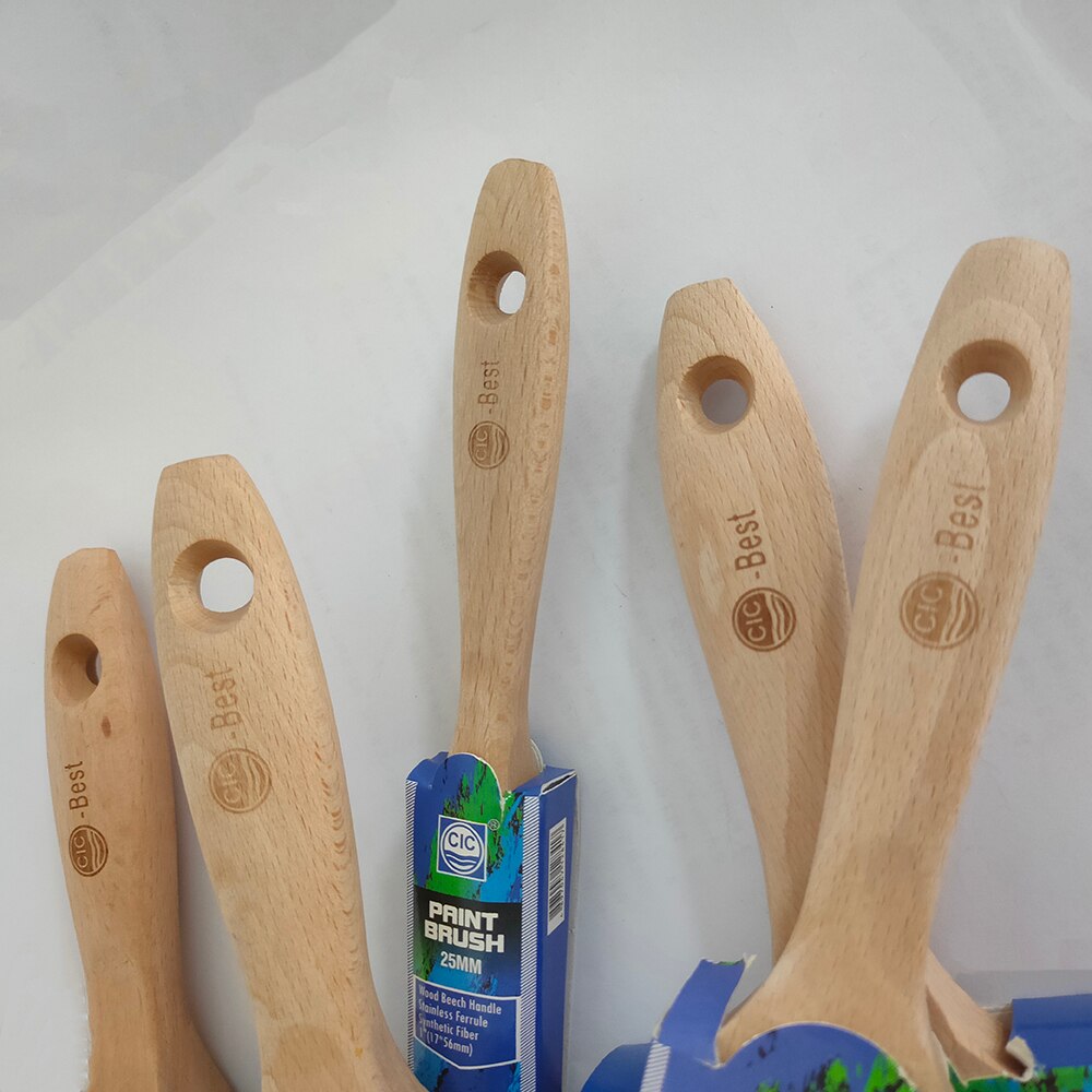 4 Inch Paint Brushes Drywall Tools DIY Art Paint Application Painting Supplies Synthetic Bristle Beech Wooden Handle