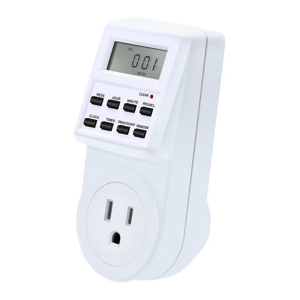 Timer Switch EU AU US BR UK Plug Socket Power Electrical Weekly 7Day Programmable Wall Digital Plug-in 250V 120V 230V: US Plug