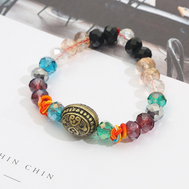 10 Stuks 6Mm Kleurrijke Spacer Knoop Diy Ketting Armband Touw Spacer Gevlochten Spoel Touw Chain Einde Gesp Sieraden Benodigdheden vinden