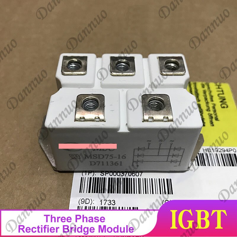 MSD100-16 MSD200-16 MSD75-16 MSD130-16 MSD160-16 Three Phase Rectifier Bridge Module