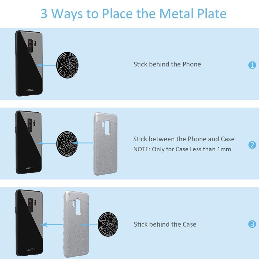Tongdaytech Auto Telefon Halter Metall Platte Aufkleber Magnetische Ständer Magnet Eisen Blätter Für Auto Montieren Unterstützung Smartphone Voiture