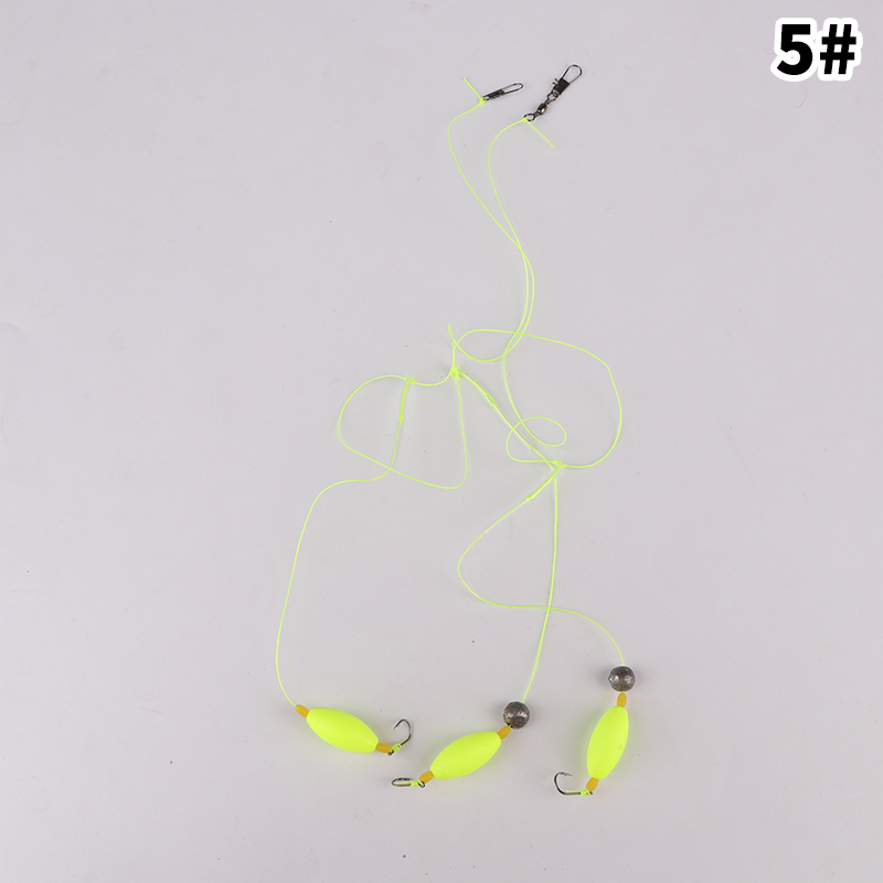 1 Set Size3#-14# Pesca Carp Rigs Fishing Lure Three Hook Fishing Hair Rigs Hook Suspension Anti Bottom Carp Fishing Hook: Orange