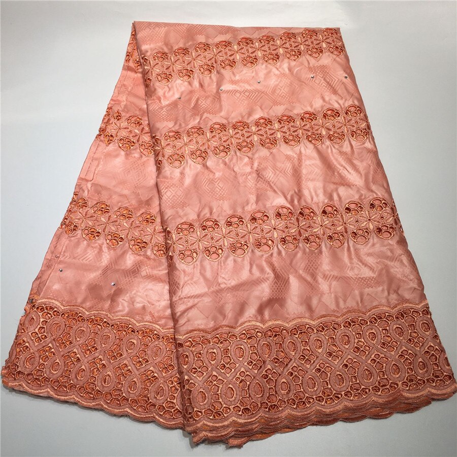 African Bazin Riche Fabric Guinea Brocade Bazin Brode Lace Fabric Embroidery Swiss voile Lace Fabric 5Yards: 9