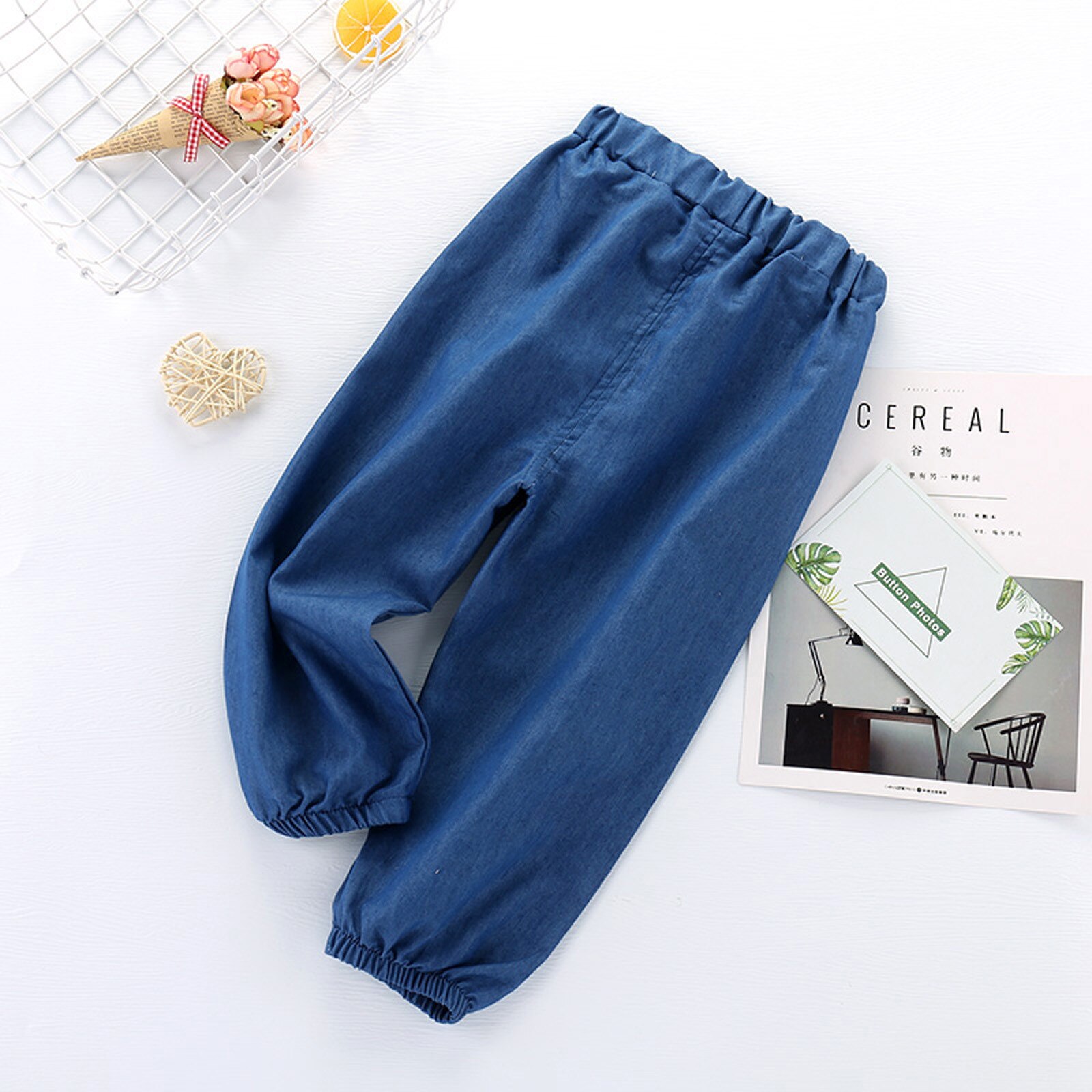 Jongens Broek Dunne Ademende Zon Anti-Muggen Outdoors Denim Broek Casual Harembroek Детская Одежда # L3