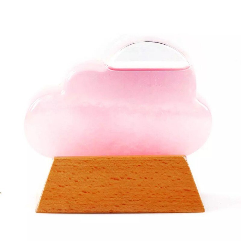 1 Pièces Baromètre Goutte Tempête Verre En Forme de Nuage Tempête Verre Bouteille de Station Météo De Bureau Météo Predictor Décor: B