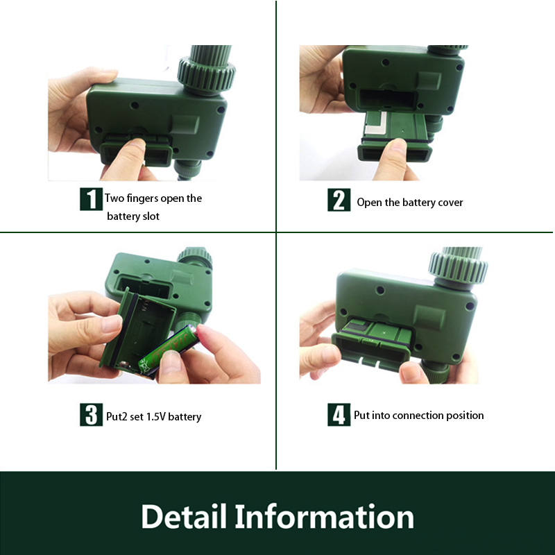 Intelligent LED display water timer irrigation controller mechanical watering outdoor waterproof automatic sprinkler timer