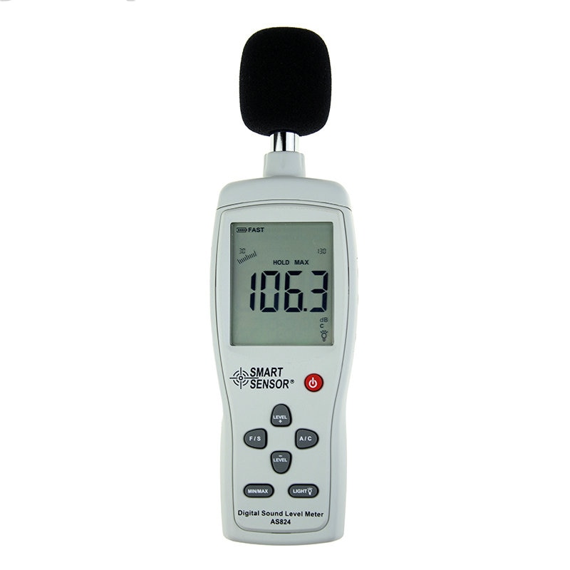 Smart Sensor AS824 Decibel Meter Integrated Digital Sound Level Meter Noise Measurement Tester Sound Level Meter
