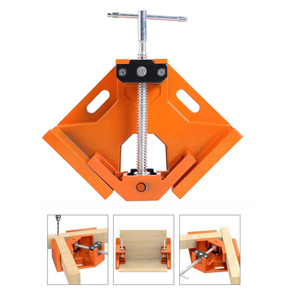 Right Angle Clamp 90 Degree Single Handle Aluminium Corner Clamp Carpenter Woodworking Frame Clip Alloy Hardware Tools#38
