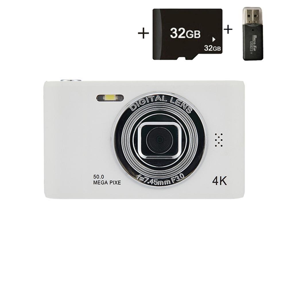 Xiaomi 4K Digital Camera Travel Selfie Camara 50MP HD Dual Lens Zoom Photography Screen Entry-Level Kids Campus Mini Retro Cam: GRAY