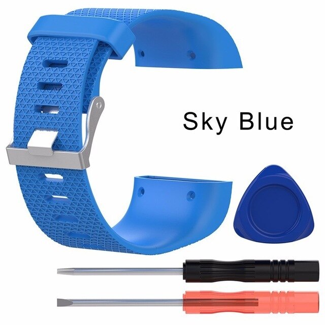 Inteligentne akcesoria do paska Fitbit Surge wymienna opaska sportowa silikonowa bransoletka zegarek pasek do pasków Fitbit Surge Watch: Niebieski / S