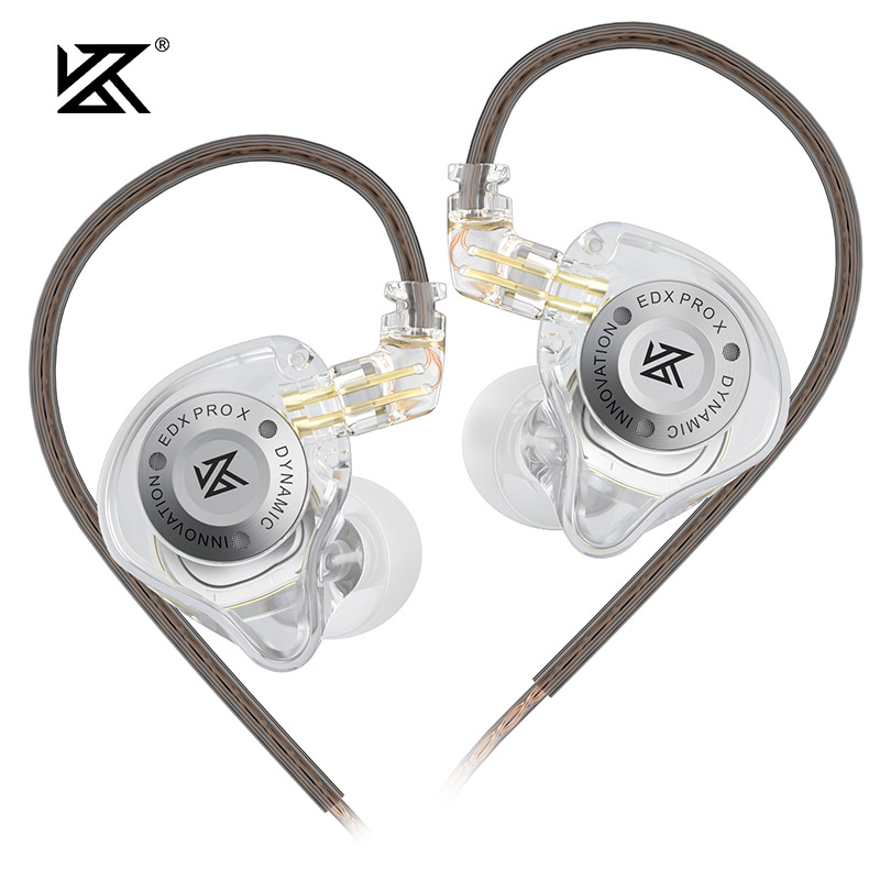 KZ EDX PRO X IEM Earphones Dynamic Drive HiFi Deep Bass Sound Earbud Sport Music Noise Cancelling Headset with Detachable Cable: Blue