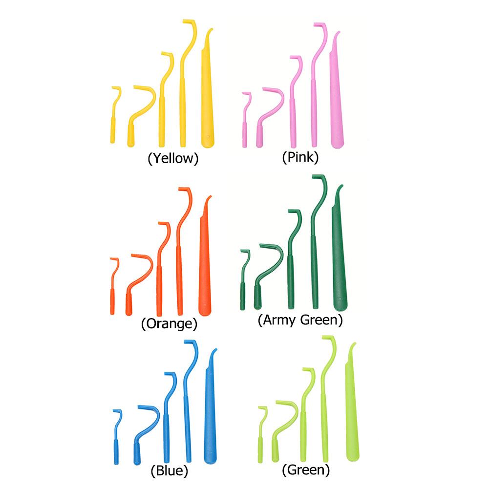 5pcs Fleas Lice Remover Tweezers Plastic Pets Dogs Cats Horse Tick Twister Hook for Household Animals Dog Cat Ornament