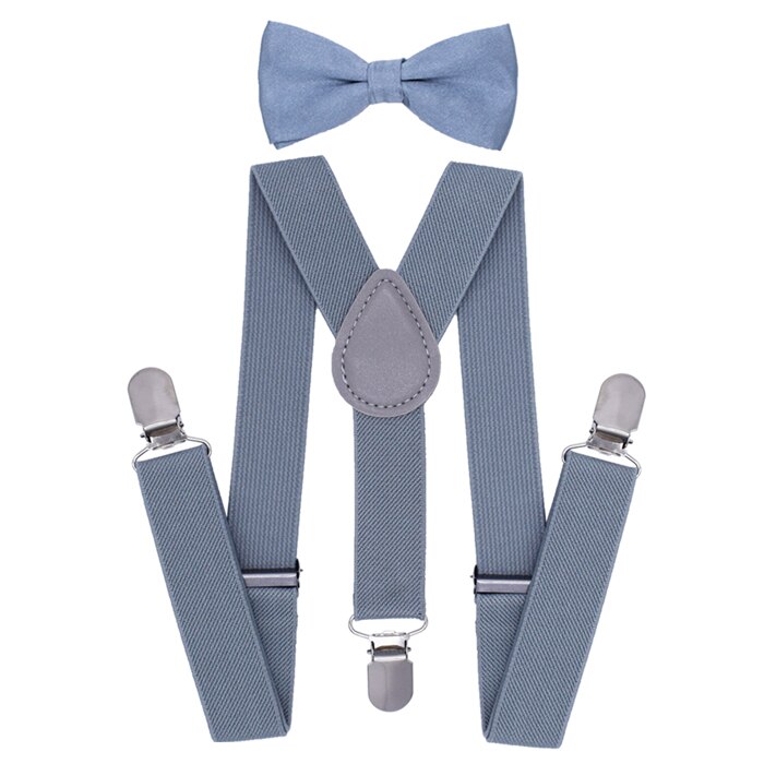 Suspenders for Children Polyester Material Elastic and Adjustble: Gray