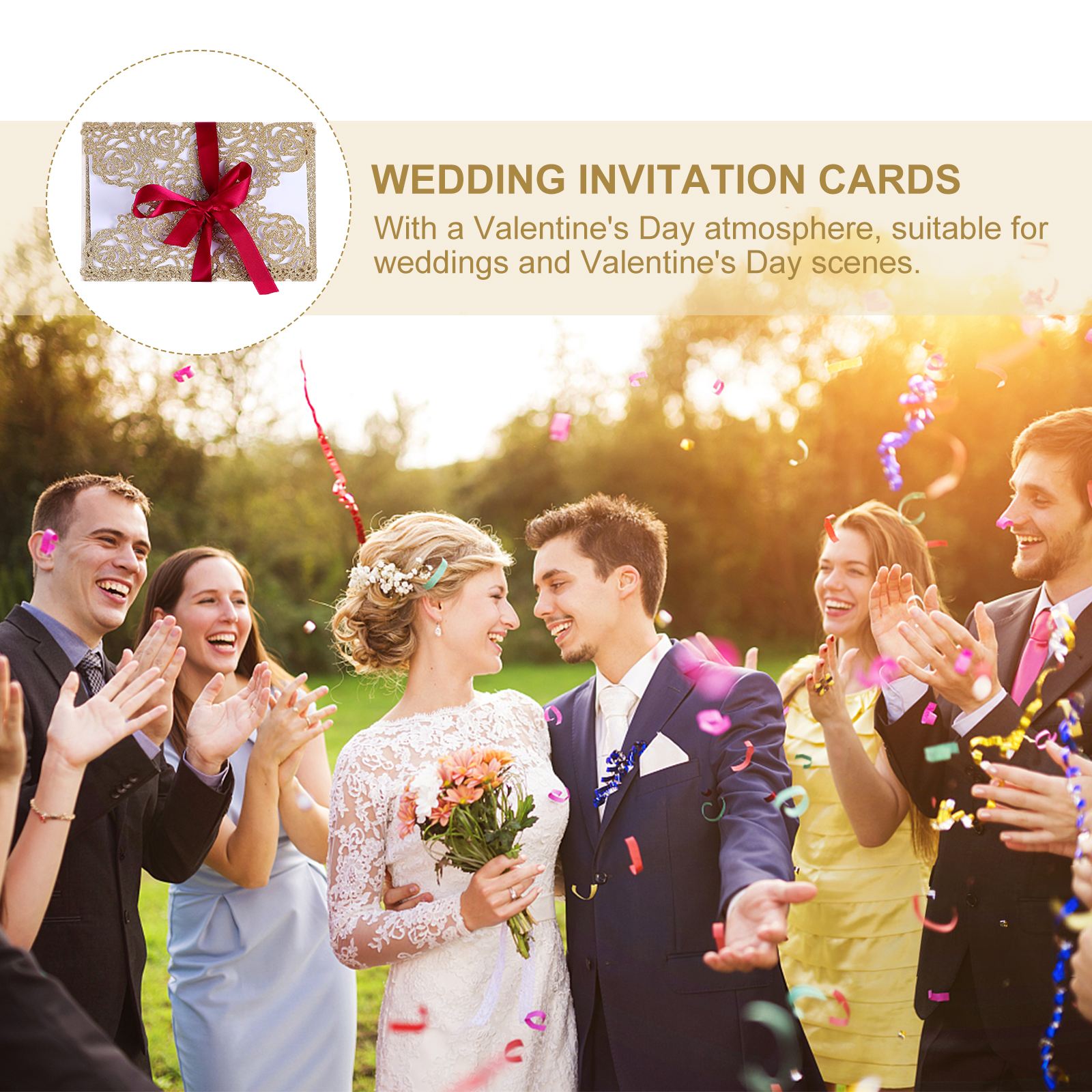 5 Set Wedding Invitations Envelop Lovely Paper Invitations Cards Post Card For Birthday Christmas Day Party Decoration