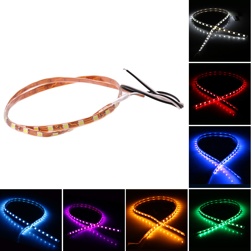 12V Universele Auto Led Decoratieve 45Cm Strip Verlichting Motorfiets Decoratie Led Bar Auto Interieur Ambient Sfeer Strip Verlichting