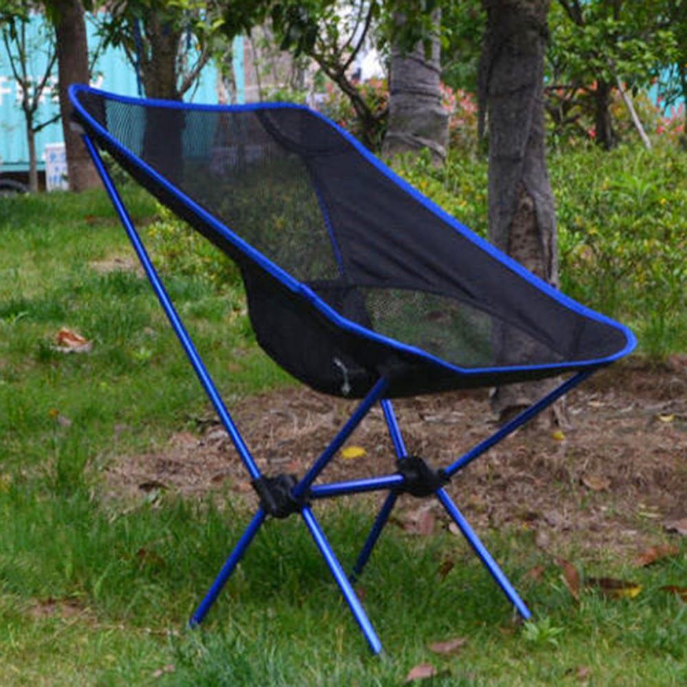 Camping folde måne stole udendørs fiskeri strande ryglæn sæde camping grill stole have ultralette kontor møbler til hjemmet