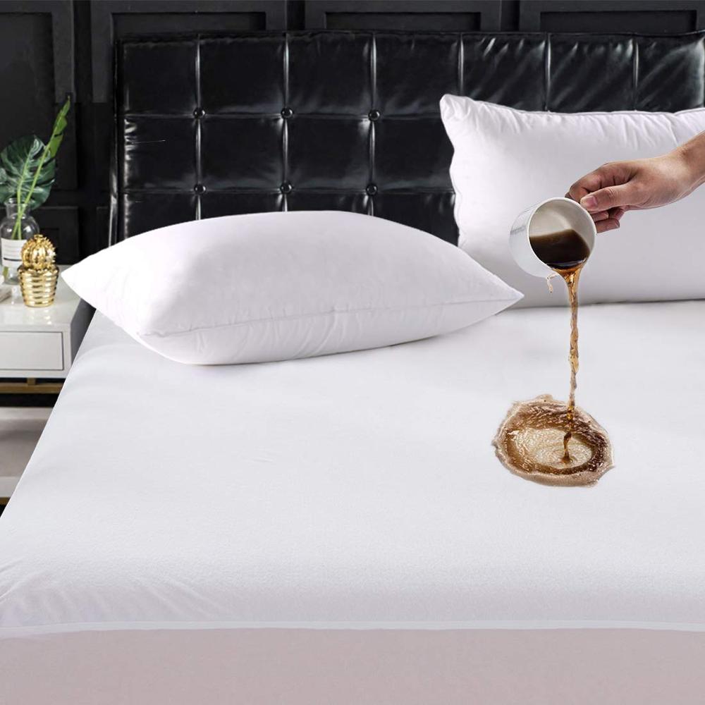 Waterproof Mattress Cover - Terry Cloth Protector - Breathable, Anti-Bacterial, Dust Mite Proof - Hotel & Home Use