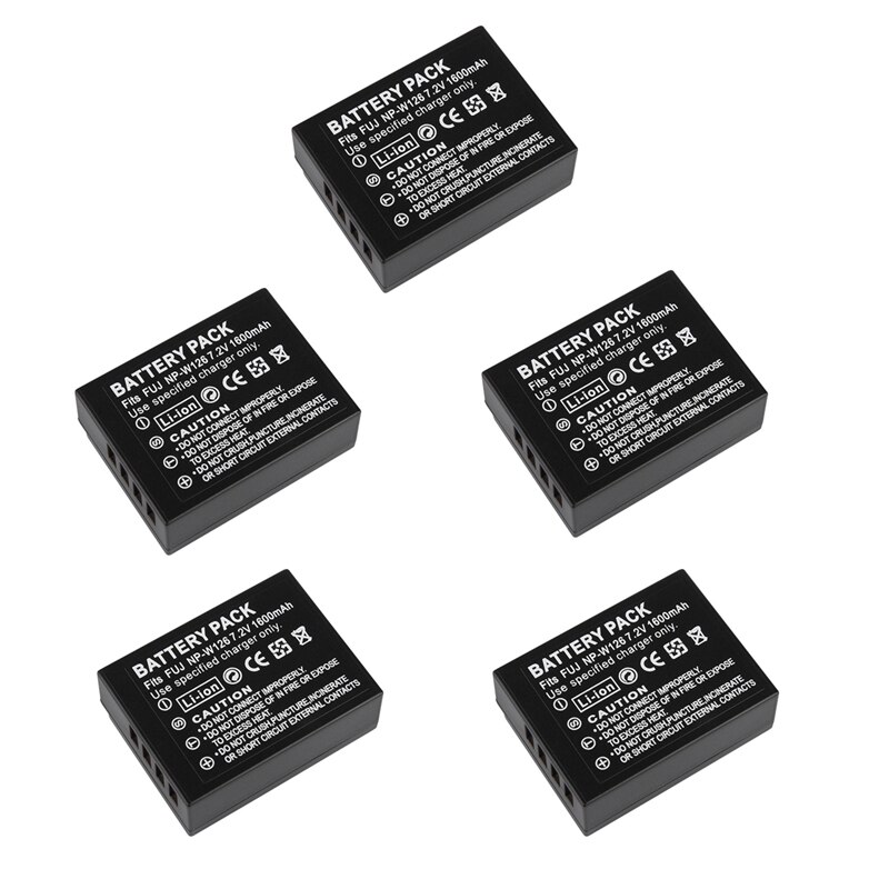 NP-W126 7,2 V 1600mAh NP W126 batería para Fujifilm Fuji X-T2 X-A3 XT2 XA3 X-T20 XT20 X100F NP-W126S de lentes intercambiables: 5 battery