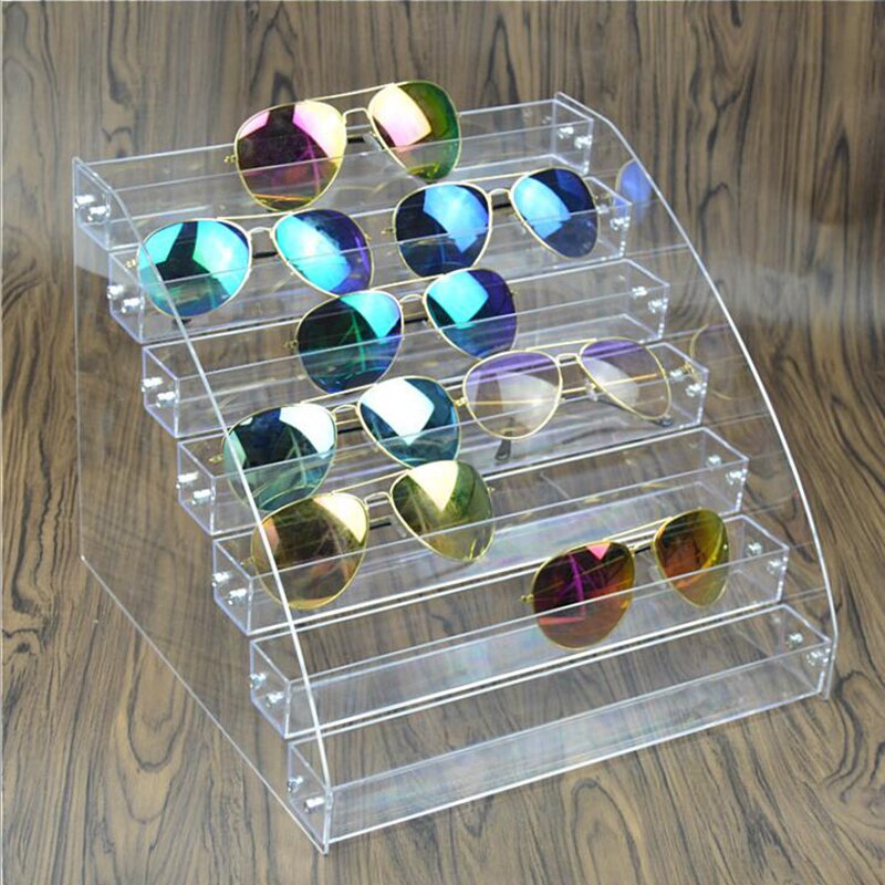 Multi Lagen Sieraden Organizer Acryl Stand Nagellak Plank Lenzenvloeistof Brilmontuur Rack Display Sunglass Vrouwen Opbergdoos