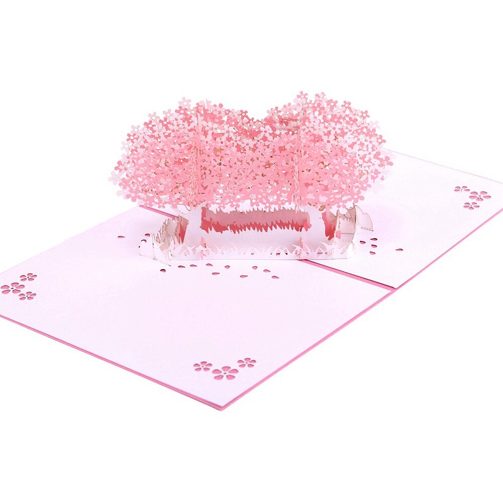 3D Pop Up Card Exquisite Beautiful Appearance Hollow Blessing Greeting Card Ornament Birthday Anniversary