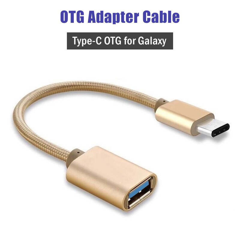 USB to Type-C OTG Adapter Cable for Samsung Galaxy A40 A50 A60 A70 A80 A50S A70S A31 A41 A51 A71 M30 M40 M31 USB C OTG Converter