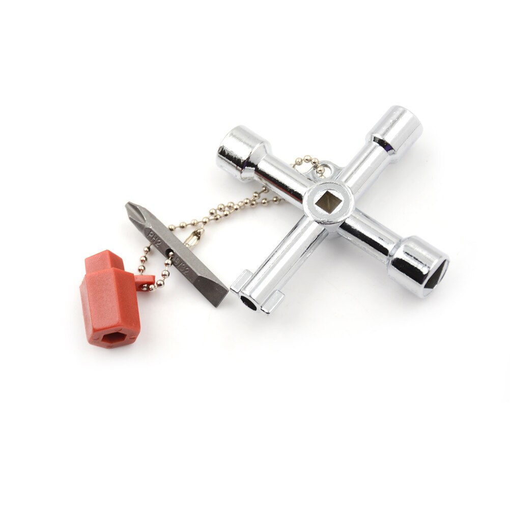 1PC Universal 5 In 1 Cross Square Triangle Train Electrical Cabinet Elevator Key For Gas Electric Meter Cabinets Bleed Radiators