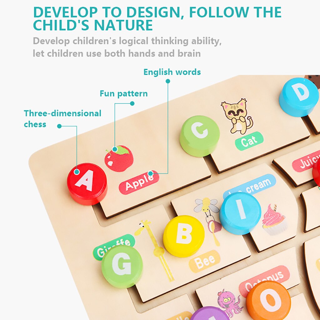 Shift Doolhof Houten Puzzel Baby Speelgoed Mobiele Pairing Digitale Letters Kind Vroeg Juguetes De Bloques De Construccion Houten Speelgoed