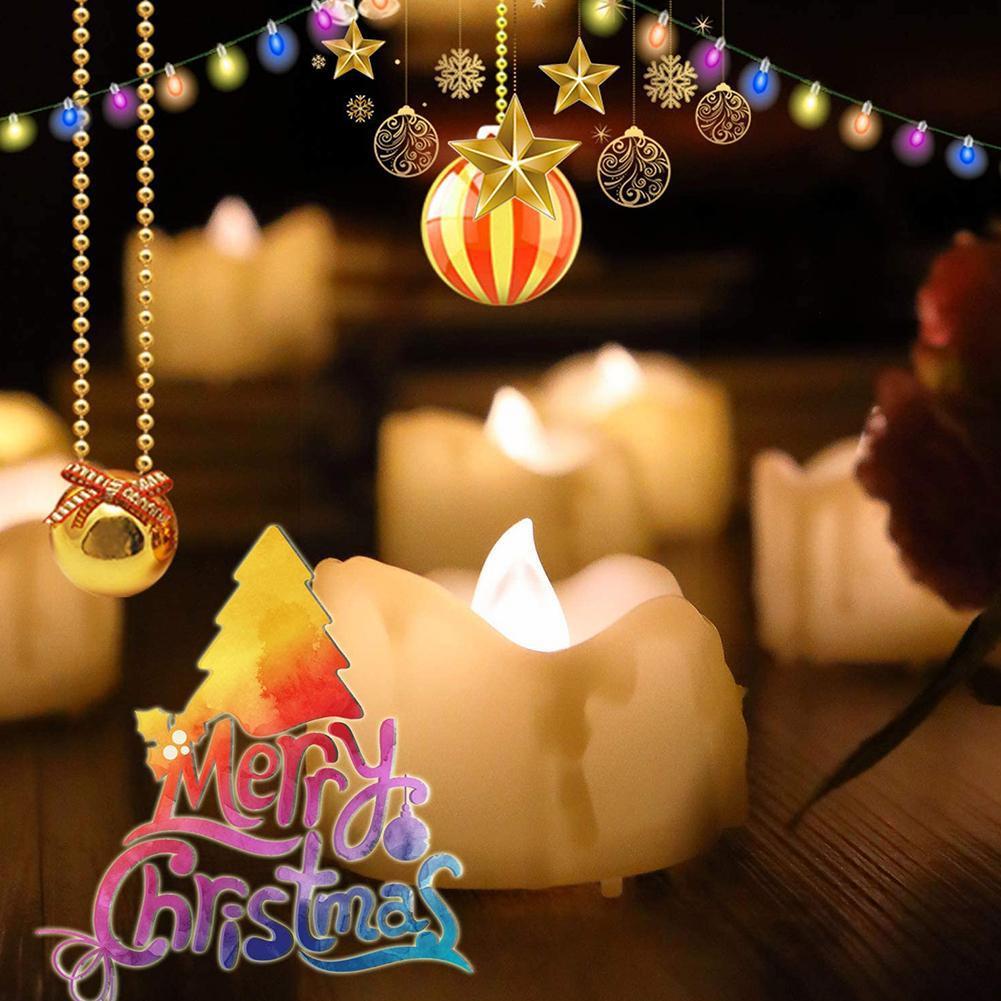 Flammenlose LED Kerze Licht Simulation Acryl Kerzen Startseite Hochzeit Dekor Geburtstag Weihnachten Batterie Betrieben Romantische C3w2