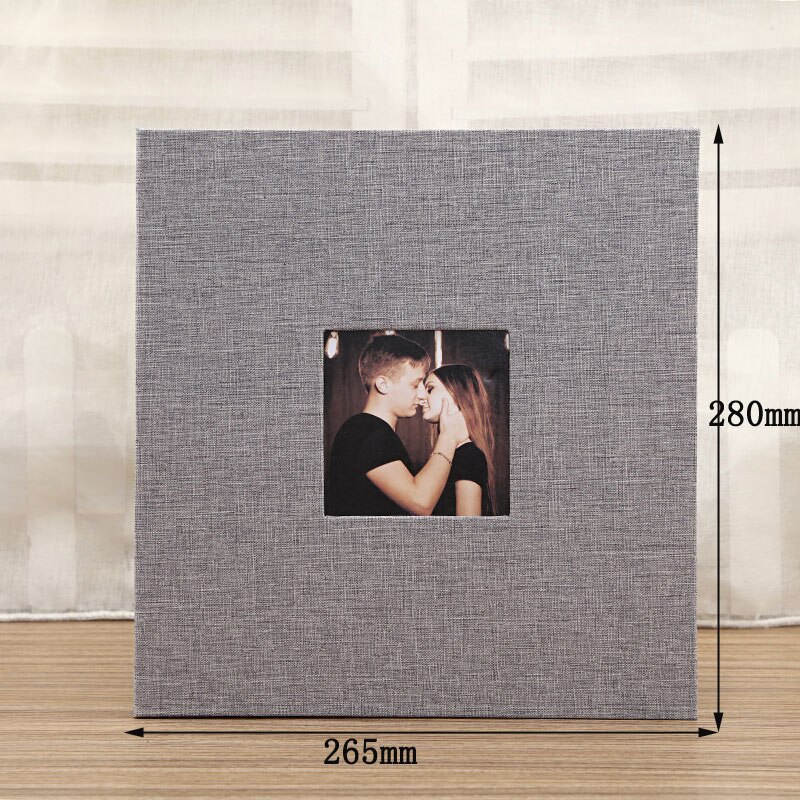 Diy linnen fotoalbum plakfolie handgemaakt plakboek zelfklevend trouwalbum geheugenfoto-opslag minnaar s 20 pagina's