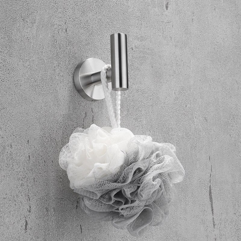 1/2 Pcs Bathroom Towel Hooks Coat Robe Clothes Stainless Steel Wall Mounted for Bedroom Hotel Restroom D6